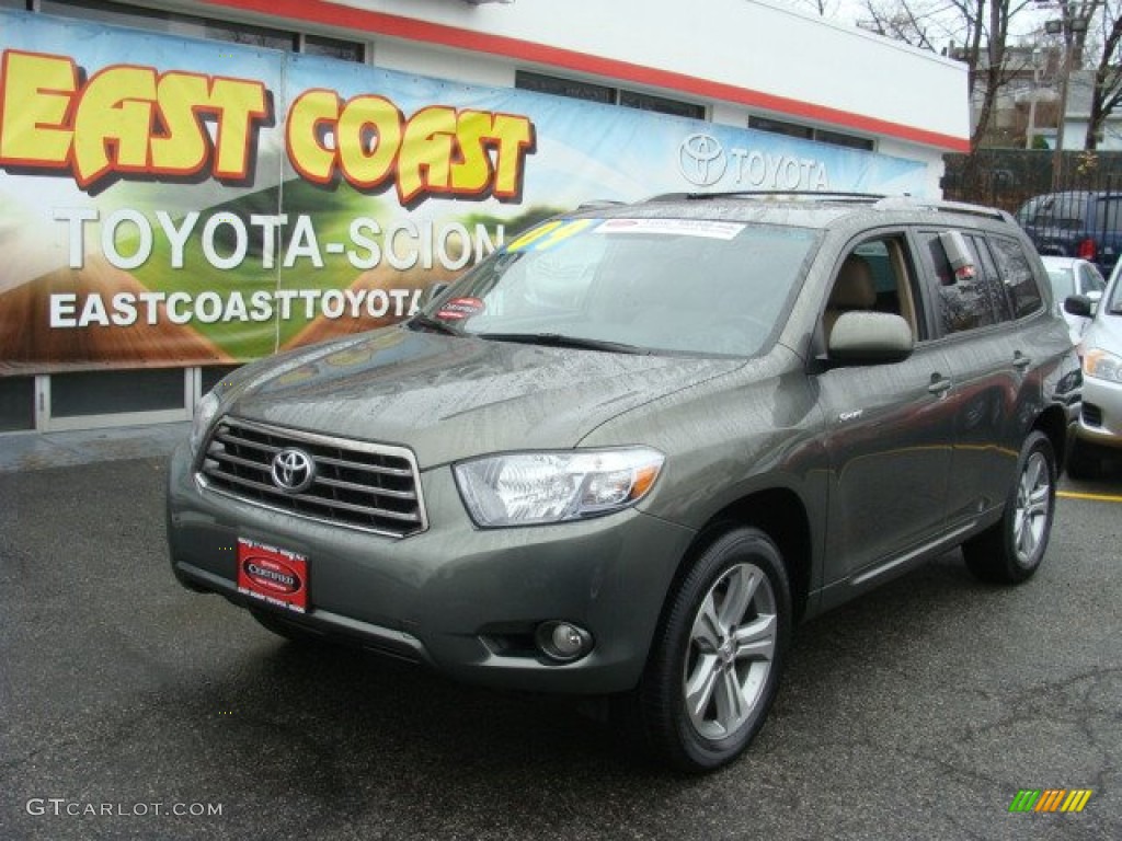 2009 Highlander Sport 4WD - Cypress Green Pearl / Sand Beige photo #3