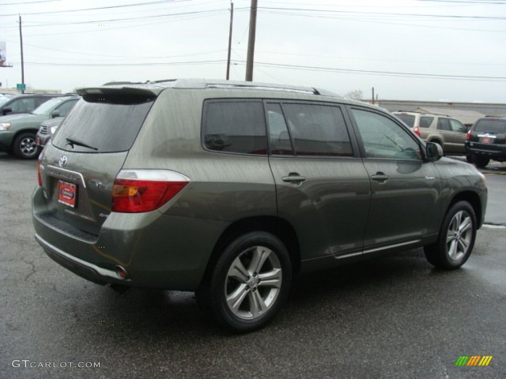 2009 Highlander Sport 4WD - Cypress Green Pearl / Sand Beige photo #4