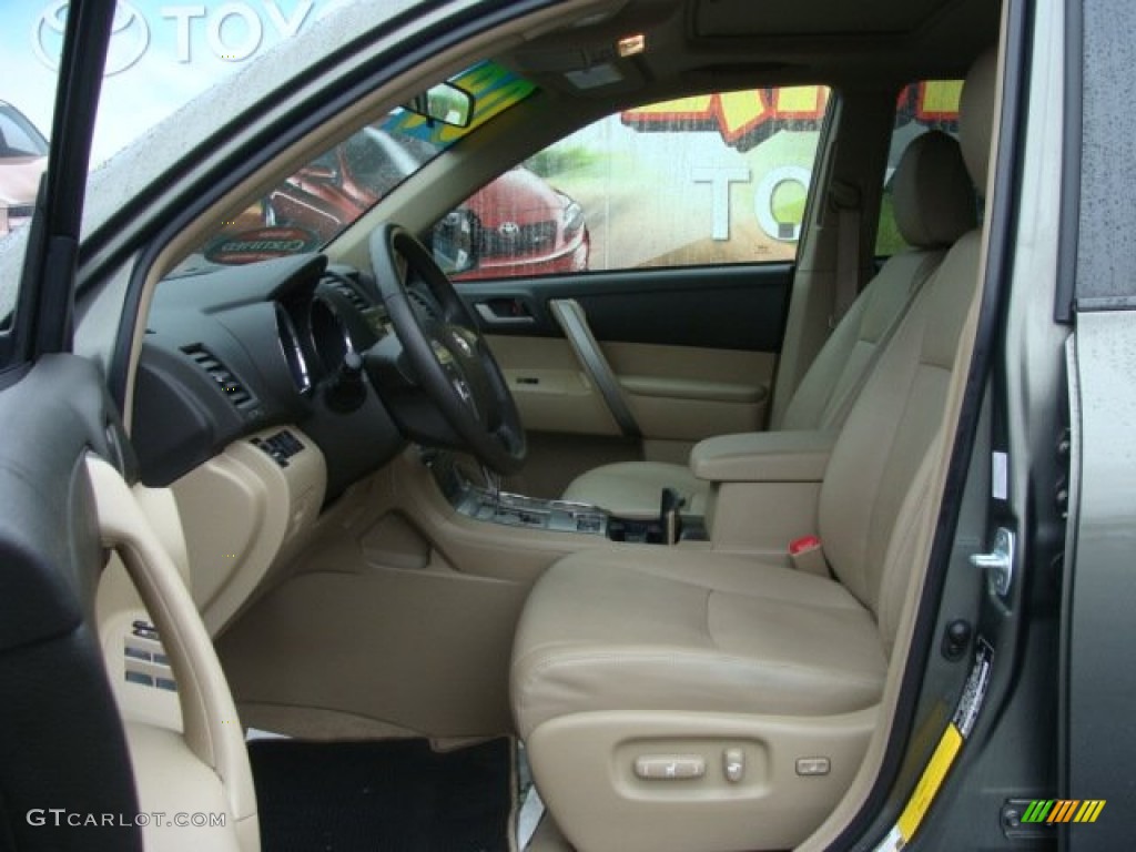 2009 Highlander Sport 4WD - Cypress Green Pearl / Sand Beige photo #7
