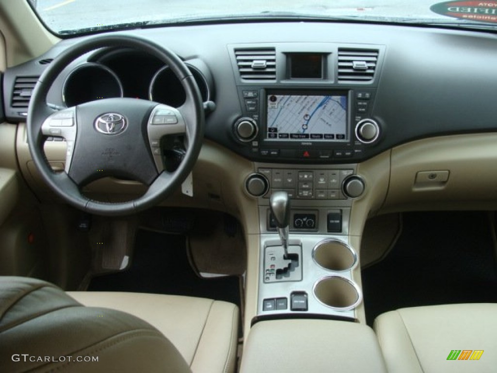 2009 Highlander Sport 4WD - Cypress Green Pearl / Sand Beige photo #9