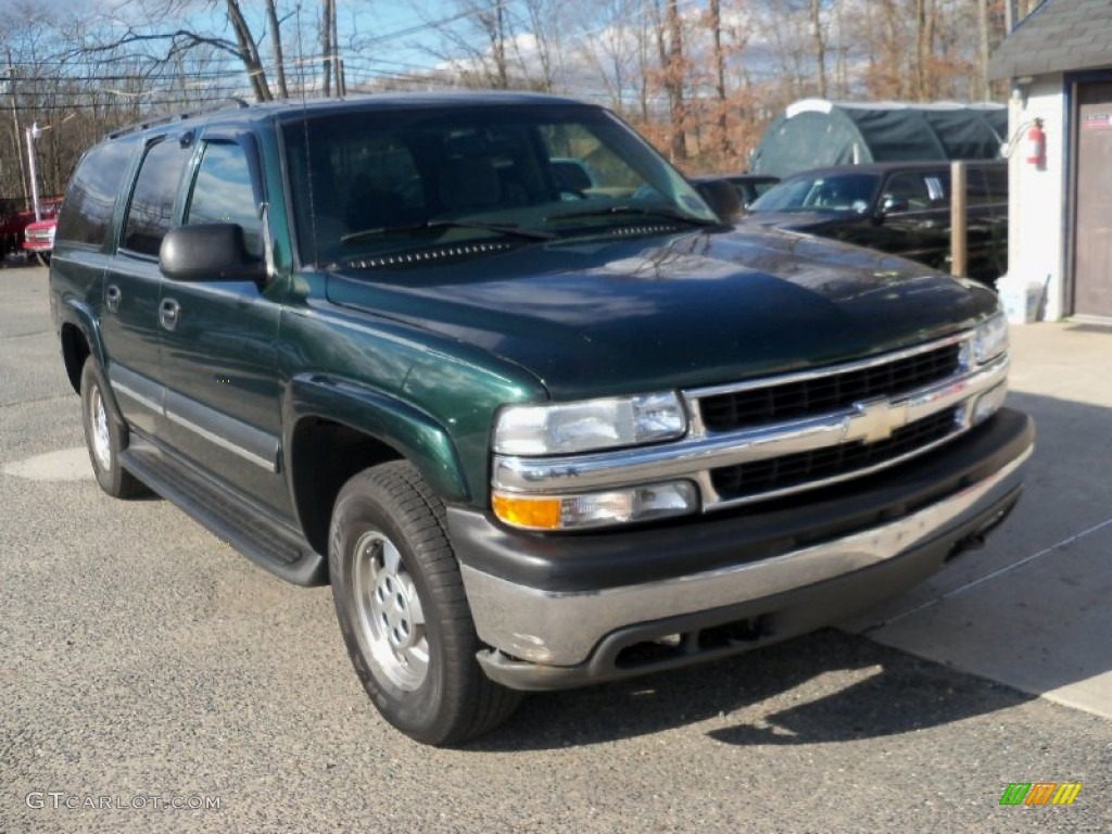 2003 Suburban 1500 LS 4x4 - Dark Green Metallic / Gray/Dark Charcoal photo #1
