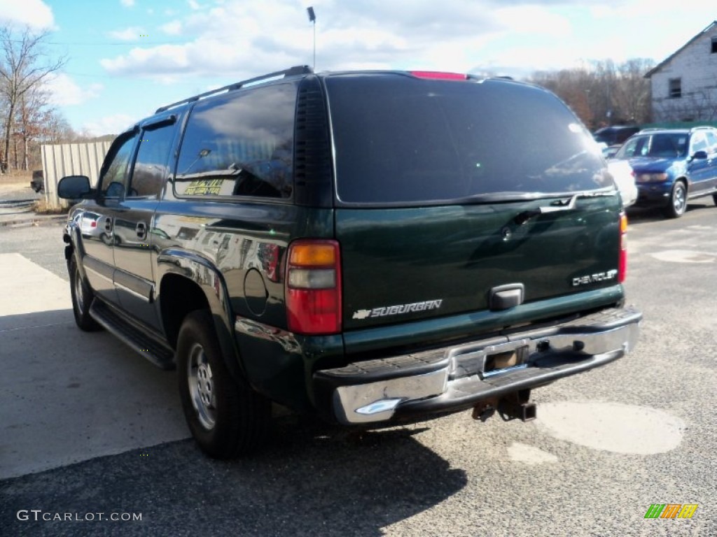 2003 Suburban 1500 LS 4x4 - Dark Green Metallic / Gray/Dark Charcoal photo #5