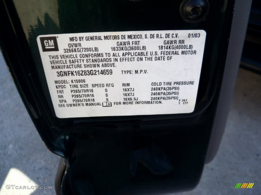 2003 Suburban 1500 LS 4x4 - Dark Green Metallic / Gray/Dark Charcoal photo #22