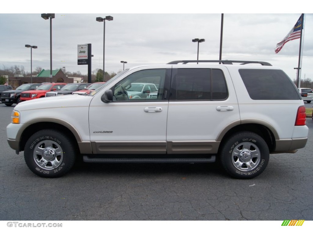 2002 Explorer Eddie Bauer 4x4 - Oxford White / Medium Parchment photo #5