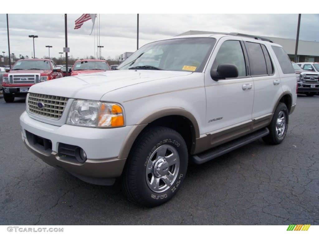 2002 Explorer Eddie Bauer 4x4 - Oxford White / Medium Parchment photo #6