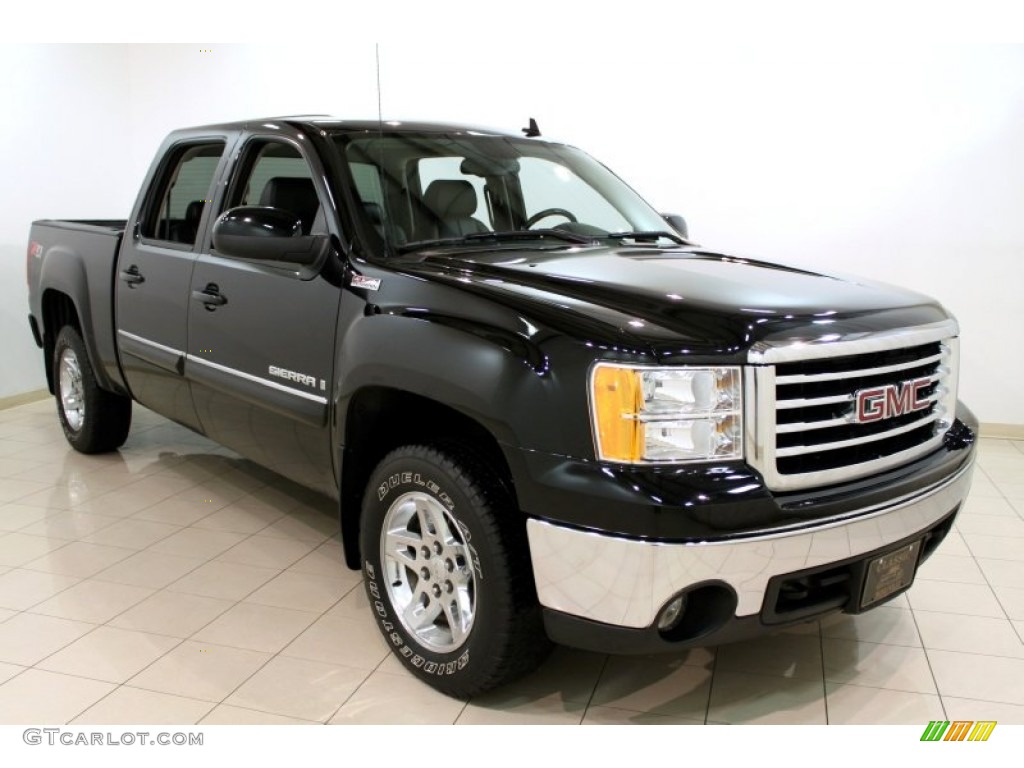 2008 Sierra 1500 SLT Crew Cab 4x4 - Onyx Black / Ebony photo #1