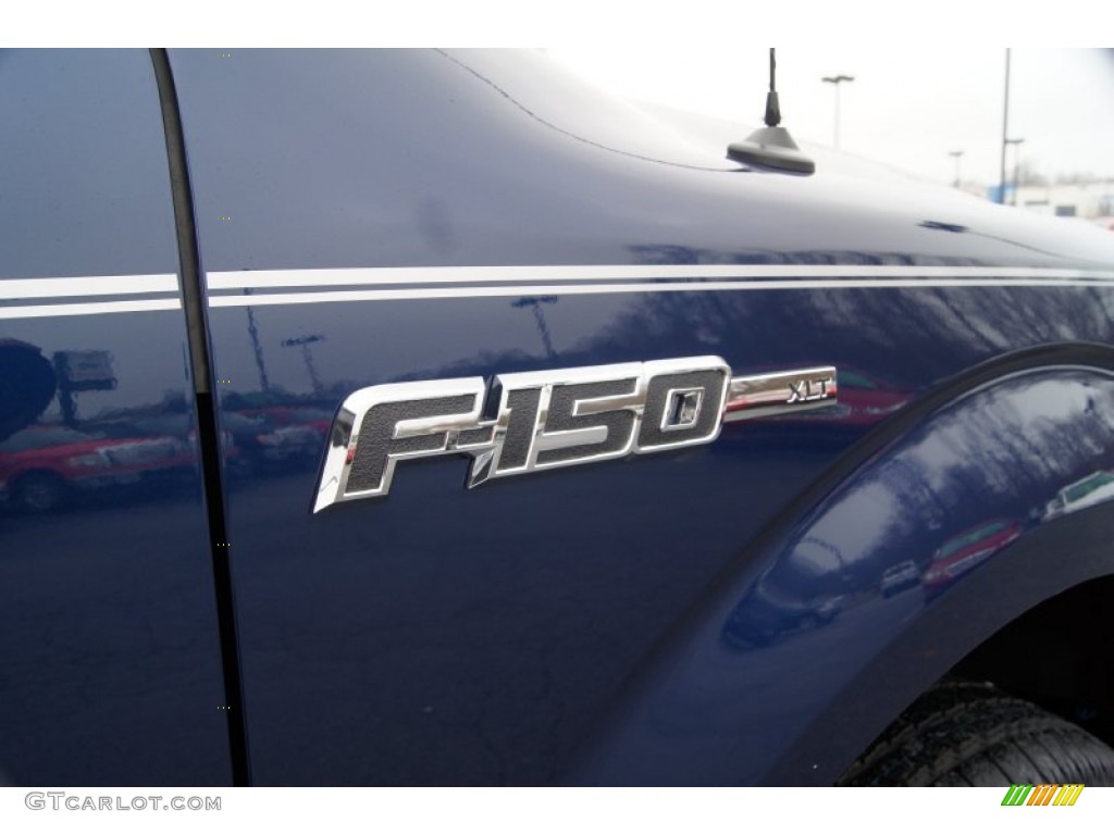 2012 F150 XLT SuperCab 4x4 - Dark Blue Pearl Metallic / Steel Gray photo #15