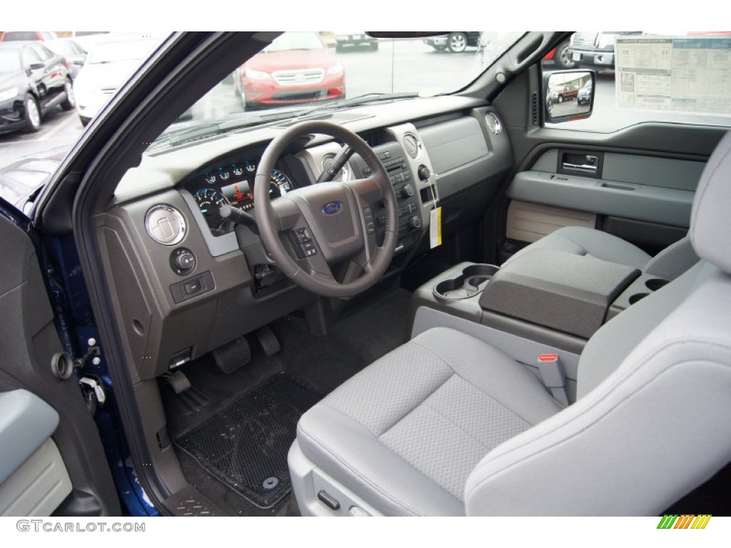 2012 F150 XLT SuperCab 4x4 - Dark Blue Pearl Metallic / Steel Gray photo #22