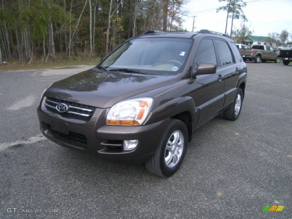 2007 Sportage EX V6 - Smokey Brown / Beige photo #1