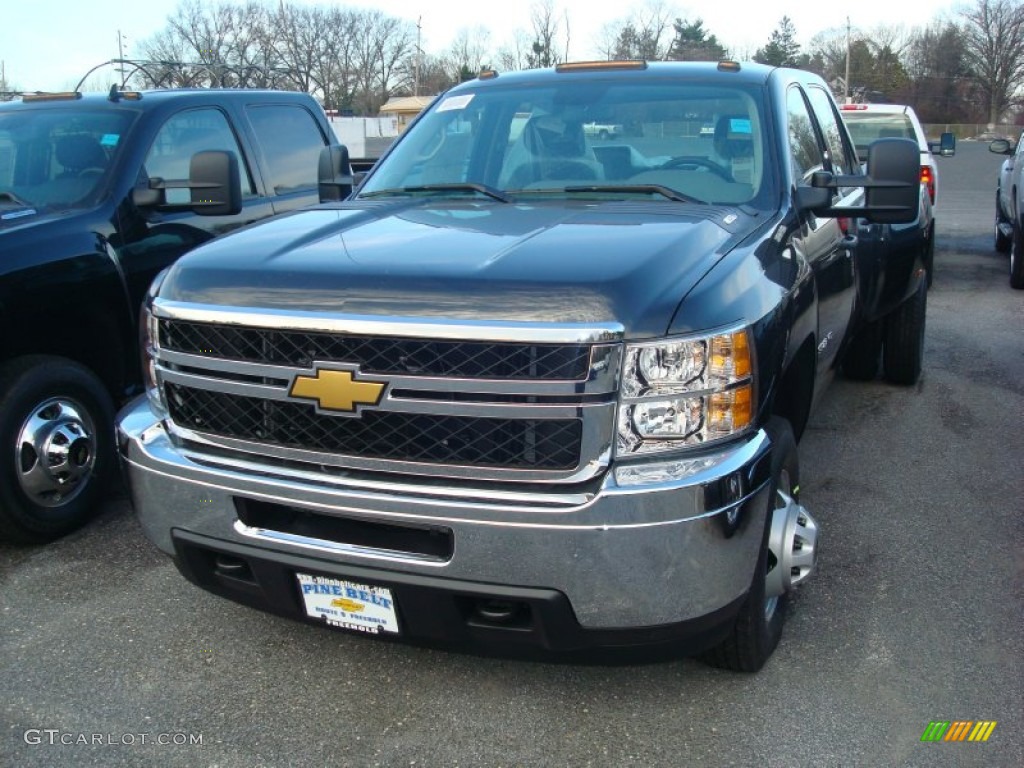 2012 Silverado 3500HD LS Crew Cab 4x4 Dually - Black / Dark Titanium photo #1