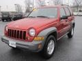 2005 Inferno Red Crystal Pearl Jeep Liberty Sport 4x4  photo #3