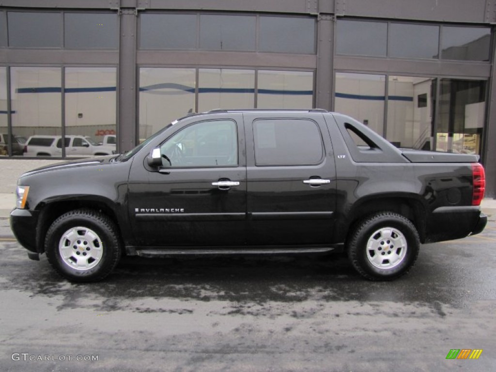 Black 2008 Chevrolet Avalanche LTZ 4x4 Exterior Photo #57538315