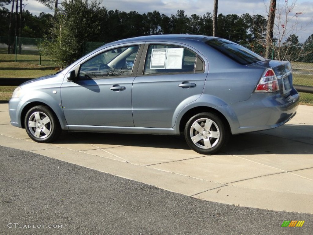 2008 Aveo LS Sedan - Icelandic Blue Metallic / Charcoal photo #8