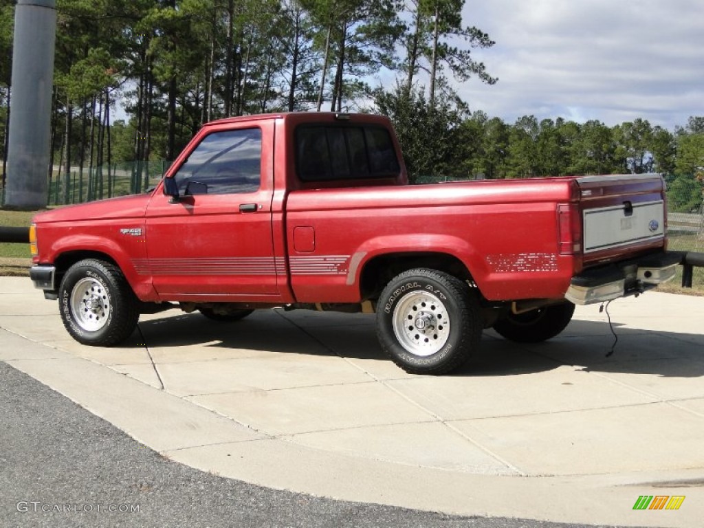 1992 Ranger S Regular Cab - Medium Cabernet Red Metallic / Light Graphite photo #7