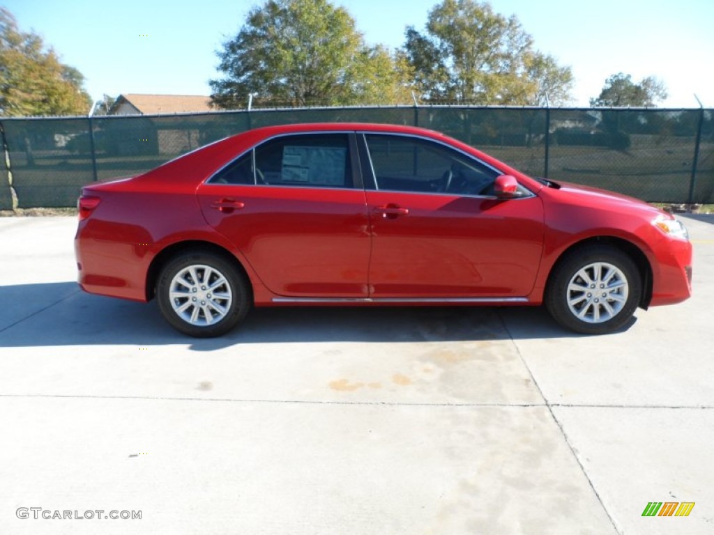 2012 Camry LE - Barcelona Red Metallic / Ivory photo #2