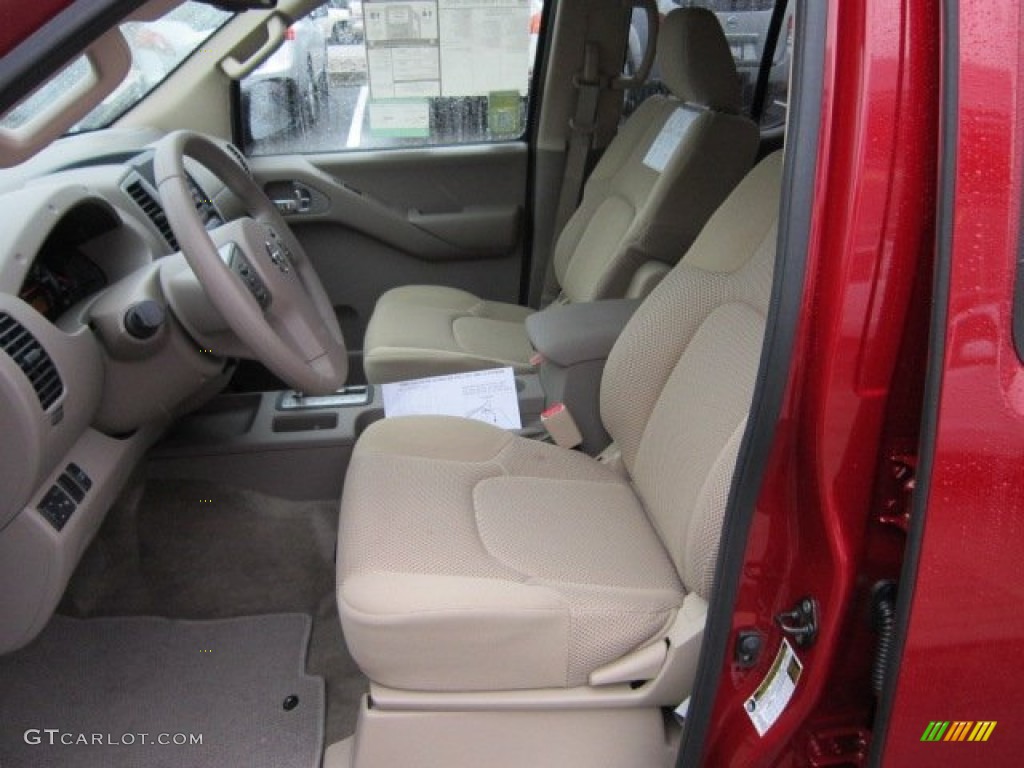 Beige Interior 2012 Nissan Frontier SV Crew Cab 4x4 Photo #57544945