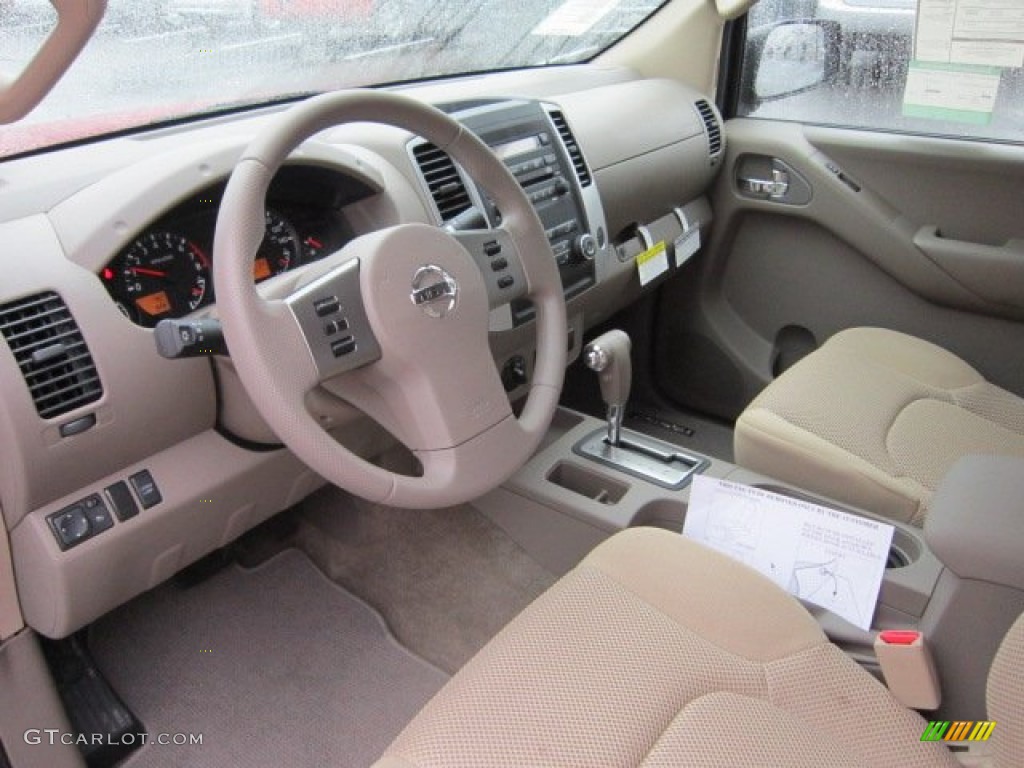 Beige Interior 2012 Nissan Frontier SV Crew Cab 4x4 Photo #57544954