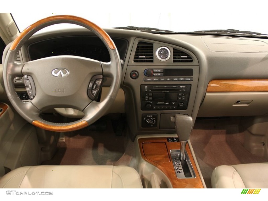2002 QX4 4x4 - Black Obsidian / Stone Beige photo #18