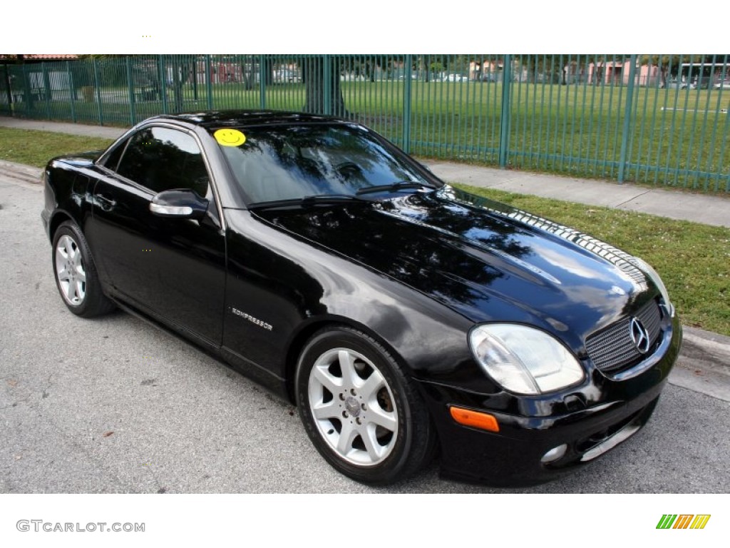 Black 2001 Mercedes-Benz SLK 230 Kompressor Roadster Exterior Photo #57551682