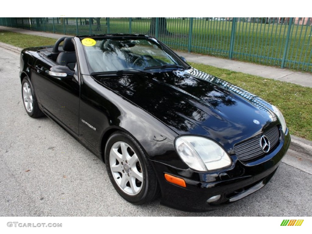 2001 SLK 230 Kompressor Roadster - Black / Charcoal Black photo #19