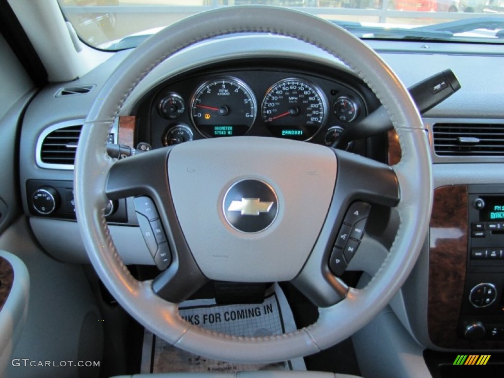 2007 Chevrolet Silverado 1500 LTZ Extended Cab 4x4 Light Titanium/Dark Titanium Gray Steering Wheel Photo #57552327