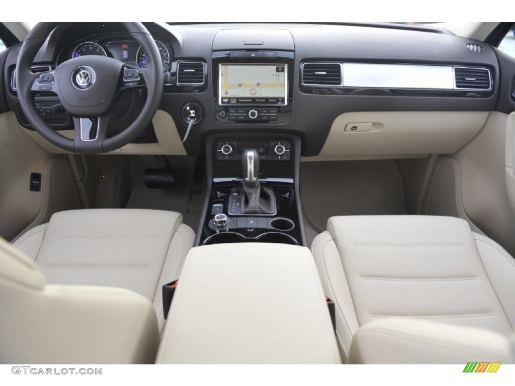 2012 Volkswagen Touareg VR6 FSI Sport 4XMotion Cornsilk Beige Dashboard Photo #57552686