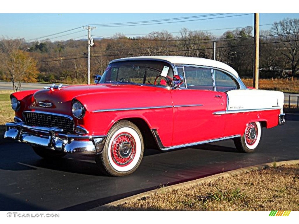 1955 Bel Air 2 Door Hard Top - Red/White / Red/White photo #1