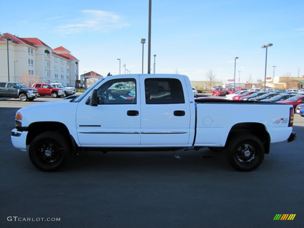 2007 Sierra 2500HD Classic SLE Crew Cab 4x4 - Summit White / Dark Charcoal photo #2