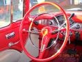 Red/White 1955 Chevrolet Bel Air 2 Door Hard Top Steering Wheel