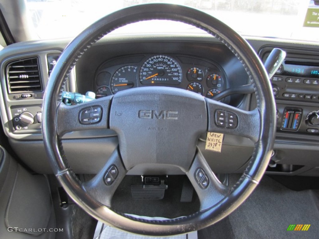 2007 GMC Sierra 2500HD Classic SLE Crew Cab 4x4 Dark Charcoal Steering Wheel Photo #57553821