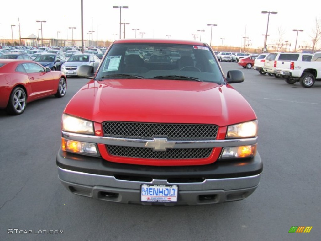 2005 Silverado 1500 LS Extended Cab - Victory Red / Medium Gray photo #23