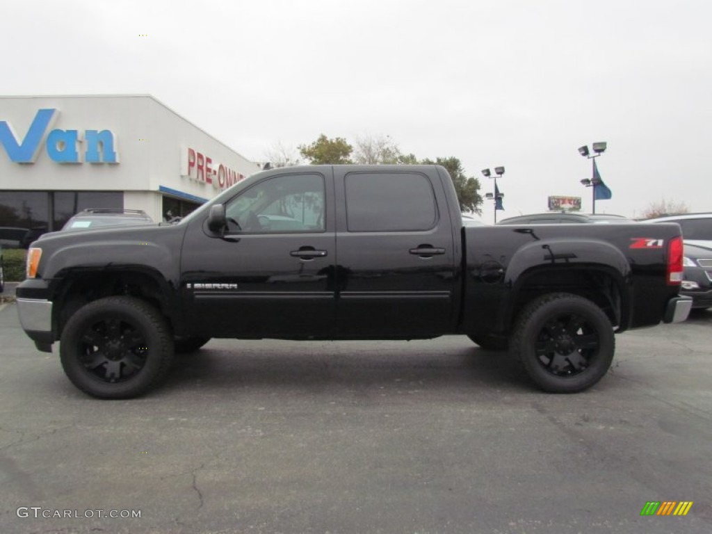 2008 Sierra 1500 SLT Crew Cab - Onyx Black / Ebony photo #4