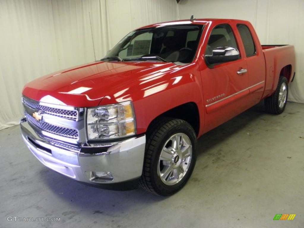 2012 Silverado 1500 LT Extended Cab - Victory Red / Ebony photo #3