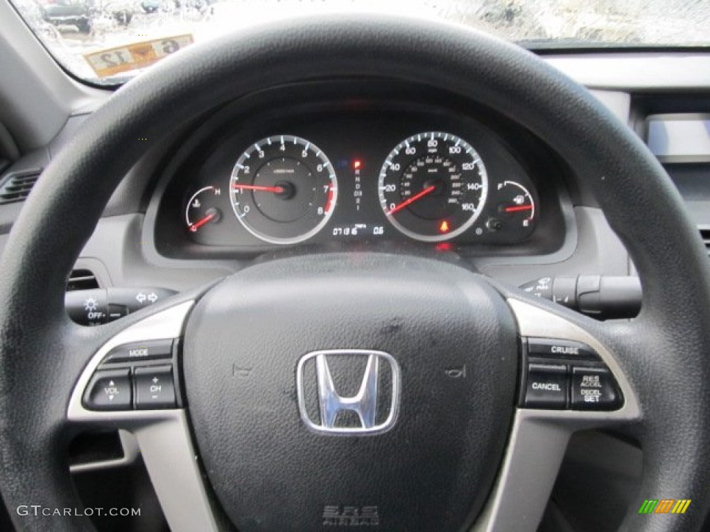 2009 Honda Accord LX Sedan Gray Steering Wheel Photo #57563857