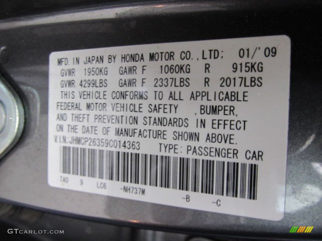 2009 Honda Accord LX Sedan Parts Photos