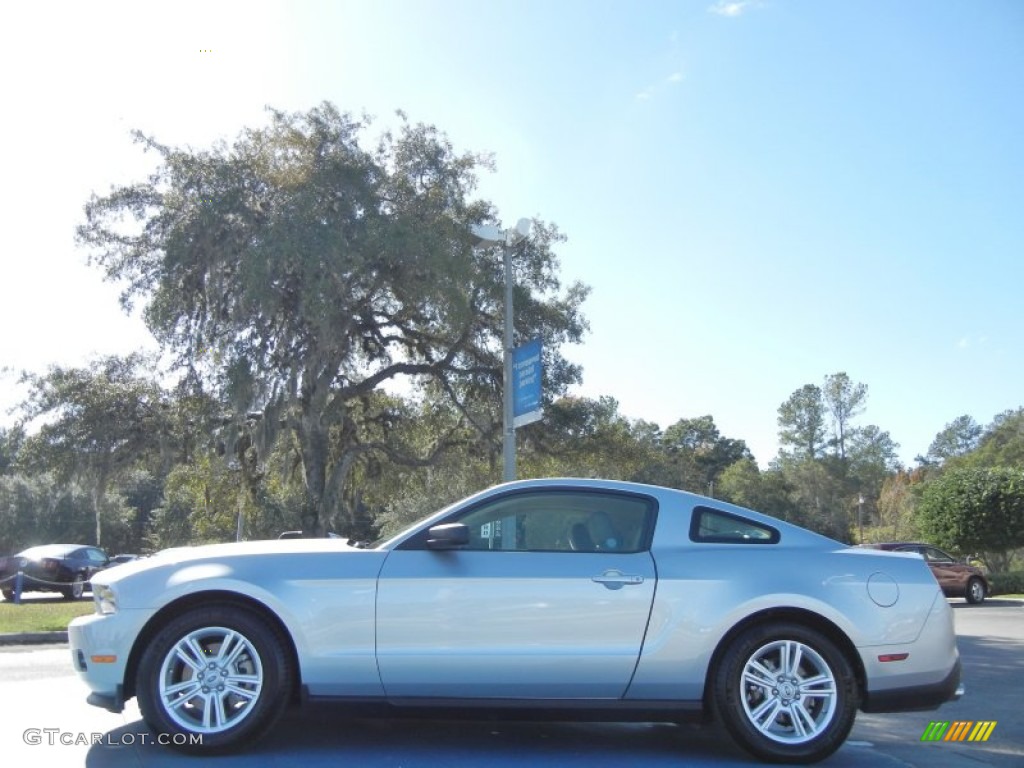 2011 Mustang V6 Premium Coupe - Ingot Silver Metallic / Stone photo #2