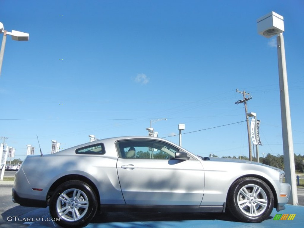 2011 Mustang V6 Premium Coupe - Ingot Silver Metallic / Stone photo #6