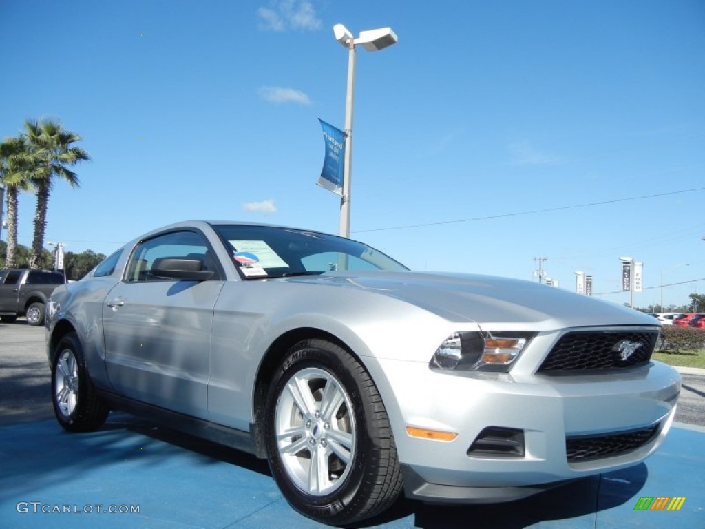 2011 Mustang V6 Premium Coupe - Ingot Silver Metallic / Stone photo #7