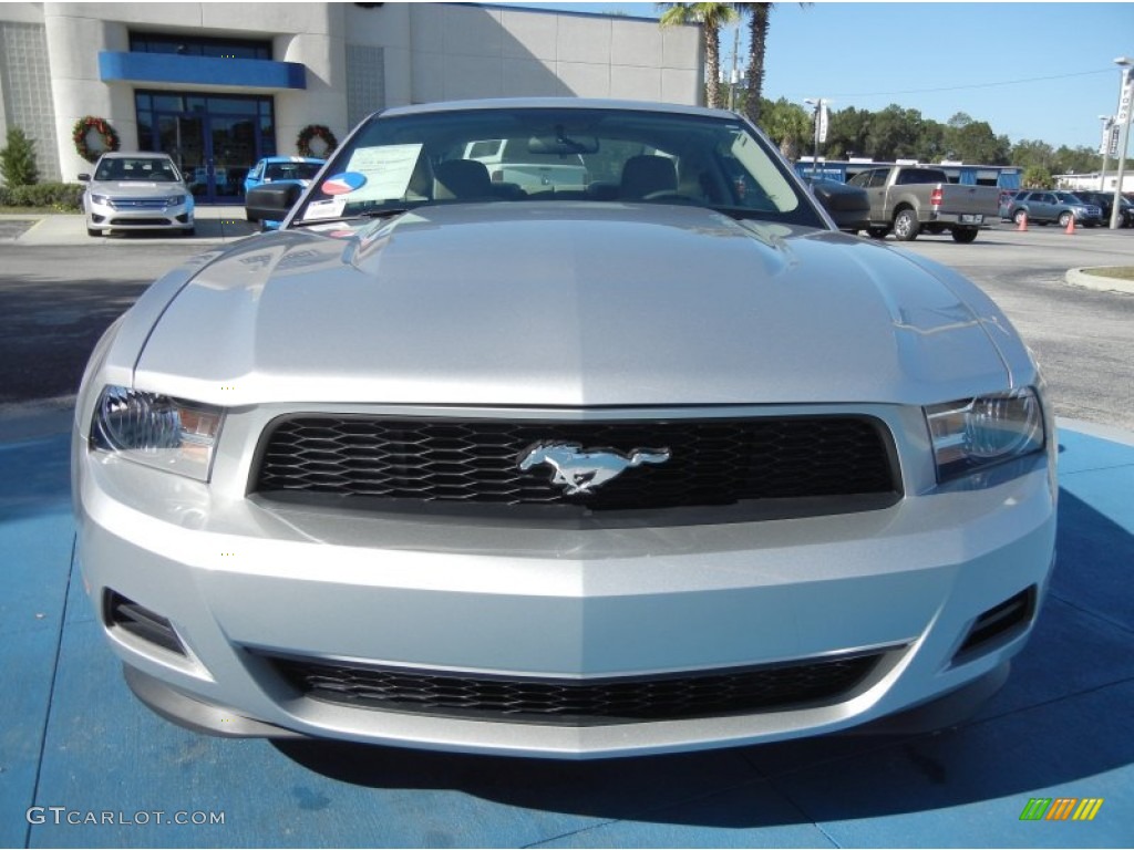 2011 Mustang V6 Premium Coupe - Ingot Silver Metallic / Stone photo #8