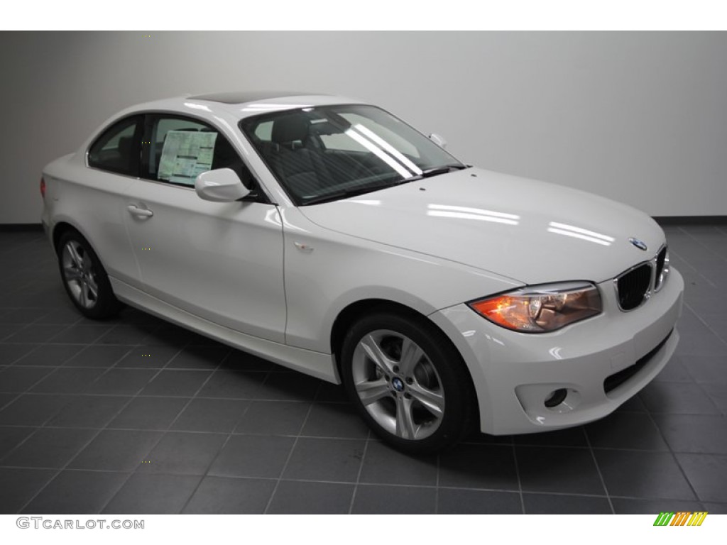 2012 1 Series 128i Coupe - Alpine White / Black photo #1