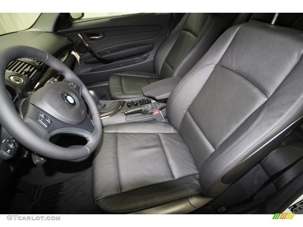 Black Interior 2012 BMW 1 Series 128i Coupe Photo #57565911