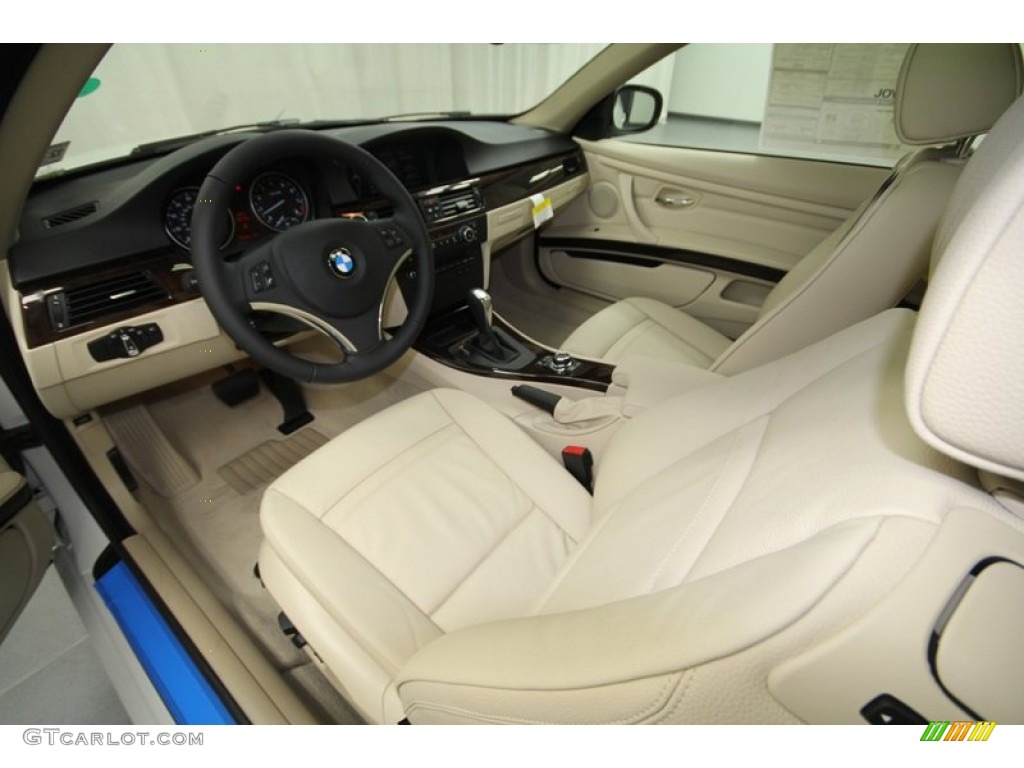 Cream Beige Interior 2012 BMW 3 Series 328i Coupe Photo #57567258