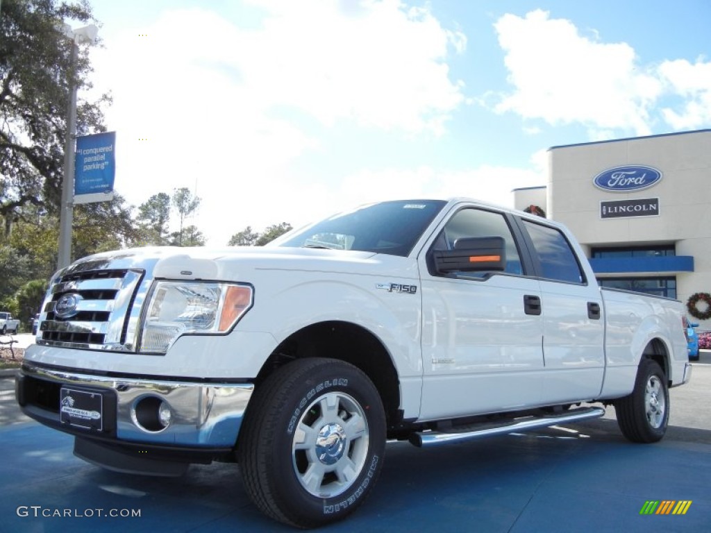 2012 F150 XLT SuperCrew - Oxford White / Steel Gray photo #1