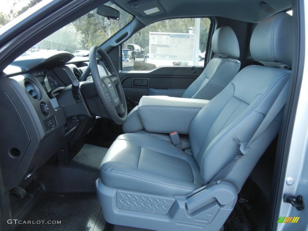 Steel Gray Interior 2012 Ford F150 XL Regular Cab Photo #57568383