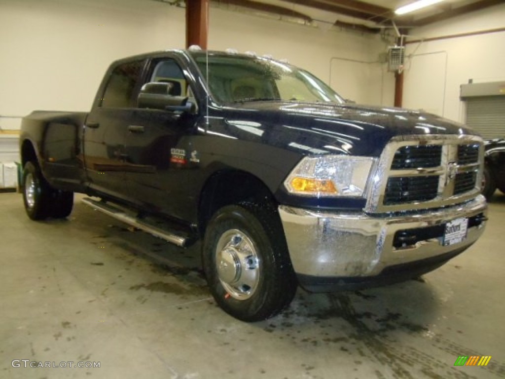 True Blue Pearl 2012 Dodge Ram 3500 HD ST Crew Cab 4x4 Dually Exterior Photo #57569688