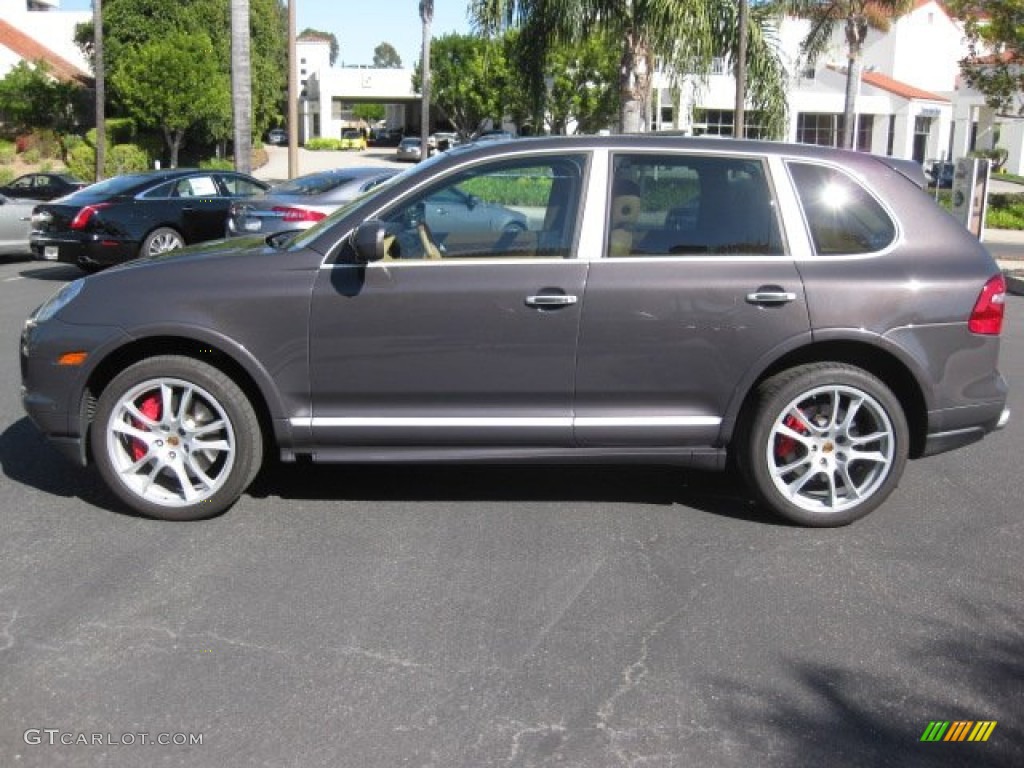 2009 Cayenne Turbo S - Lava Grey Metallic / Sand Beige Full Leather photo #3