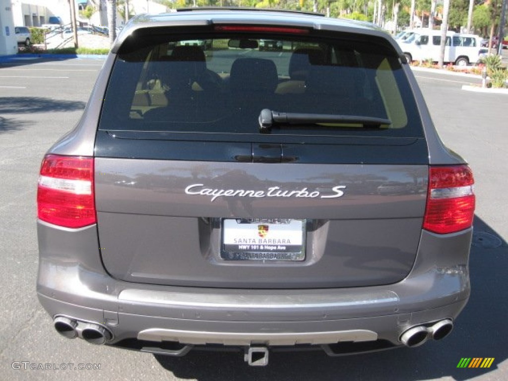 2009 Cayenne Turbo S - Lava Grey Metallic / Sand Beige Full Leather photo #4