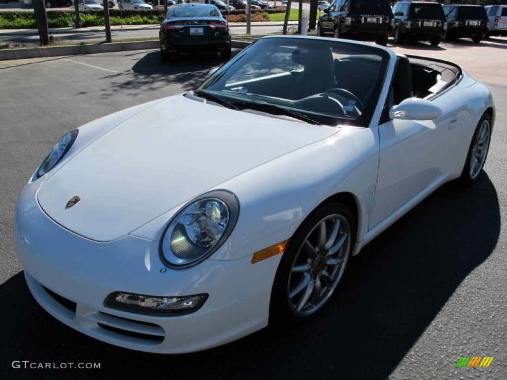 2008 911 Carrera S Cabriolet - Carrara White / Cocoa Brown photo #1