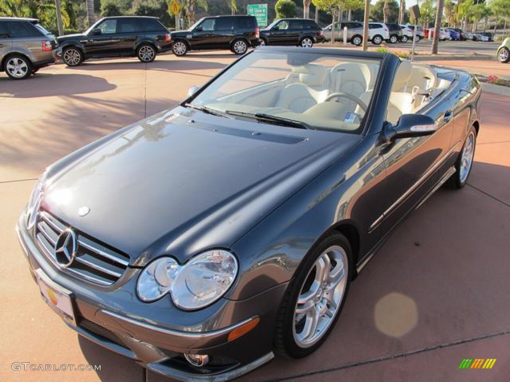 2009 CLK 550 Cabriolet - Steel Grey Metallic / Stone photo #1