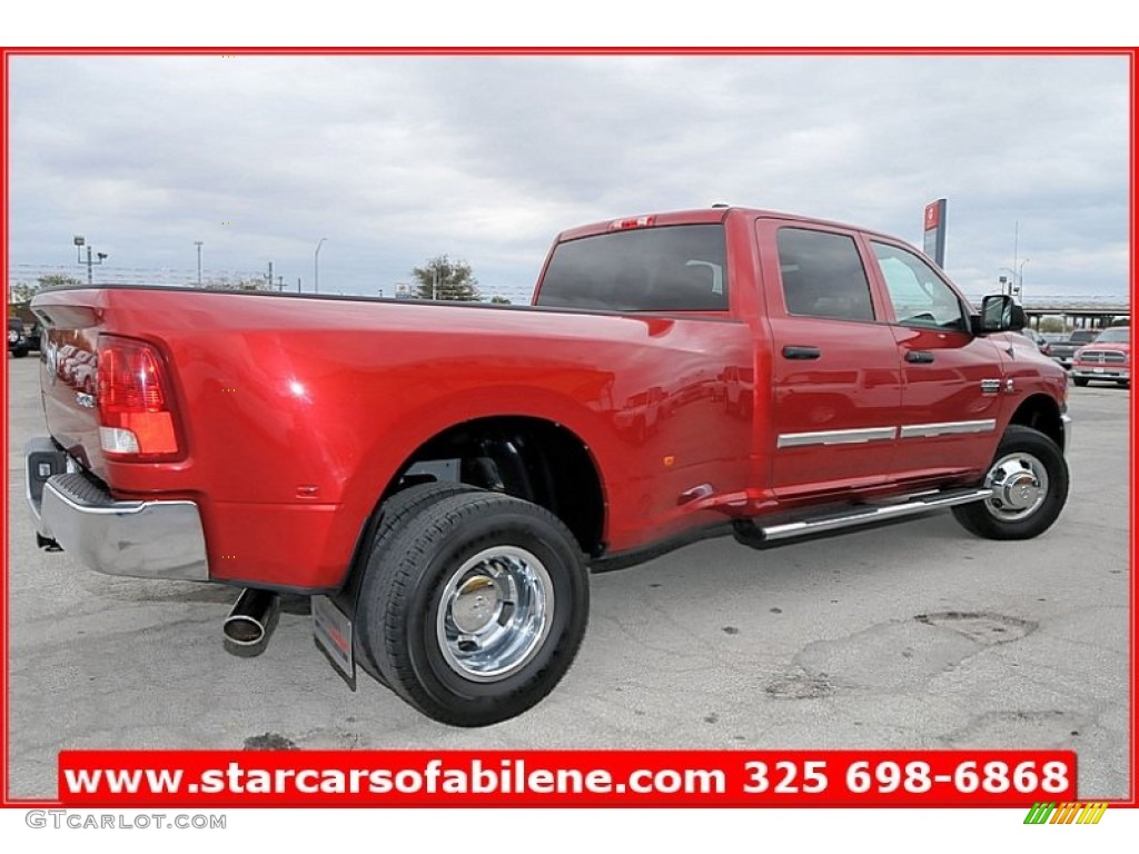 2010 Ram 3500 ST Crew Cab 4x4 Dually - Inferno Red Crystal Pearl / Dark Slate/Medium Graystone photo #7